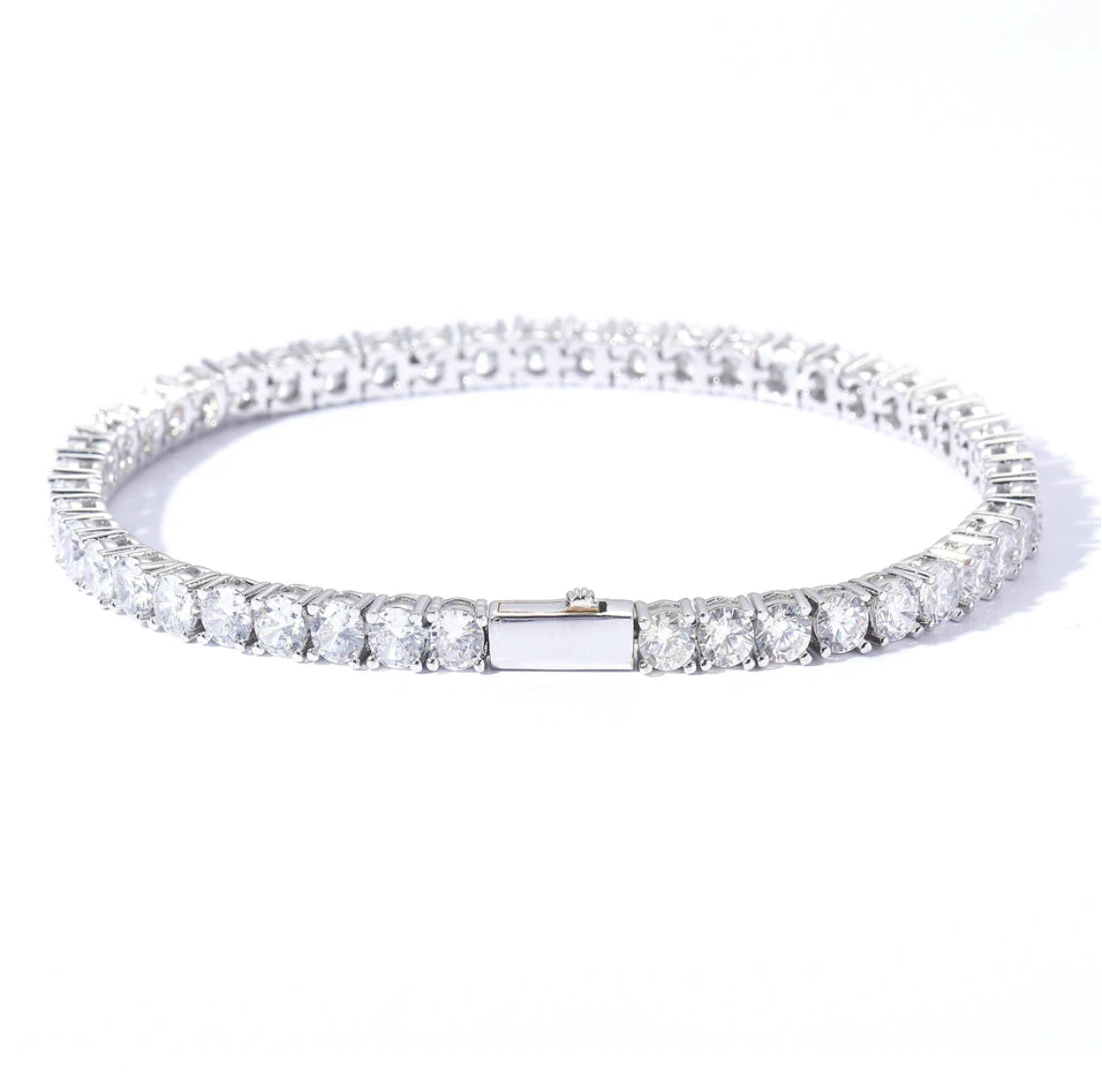 Silver Tennis Chain Bracelet